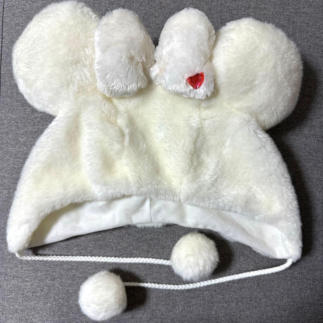 ディズニー Disney ファンキャップ ミニー ラメ ピンクハート ホワイト