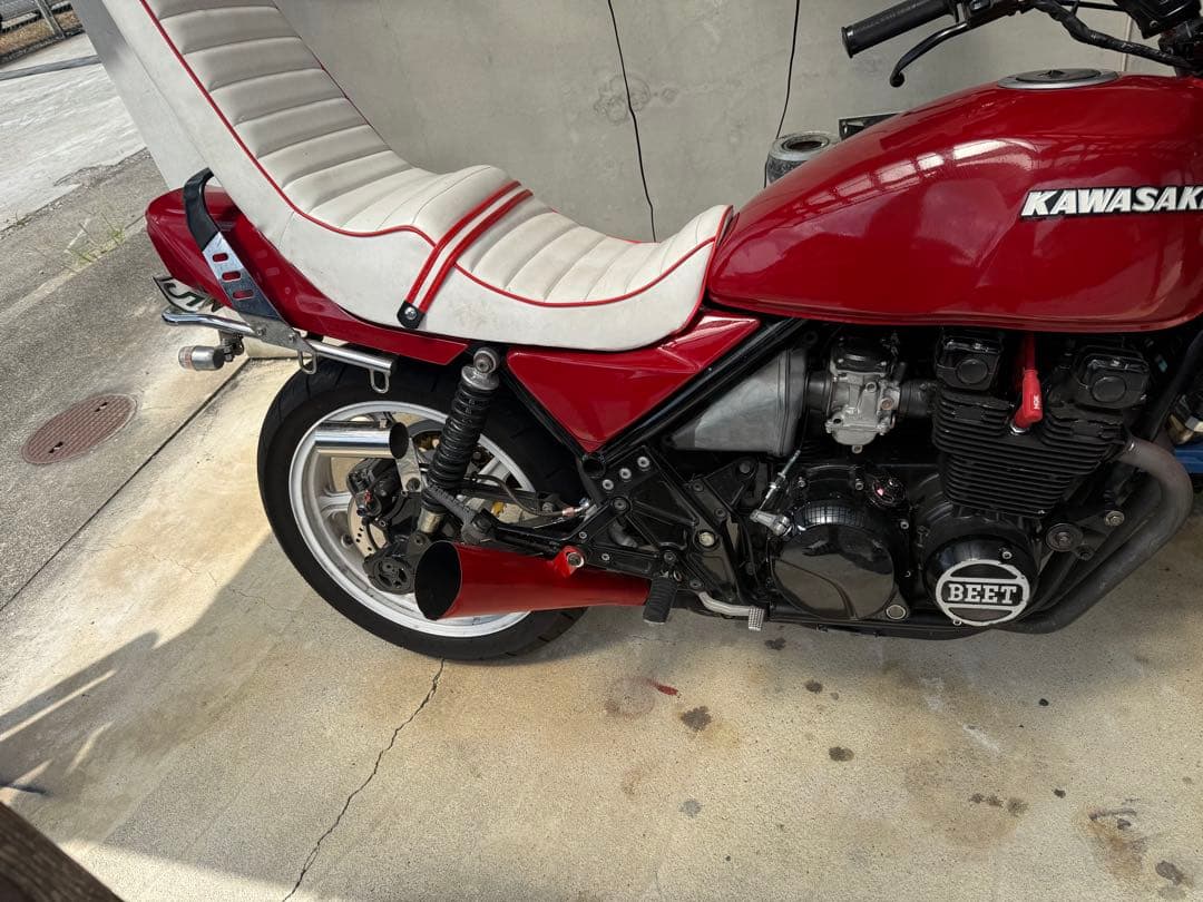 ヤシメガ風　2-1のみ　メガホンマフラー　ゼファー対応 ゼファー メガホン ヤシメガ マフラー ⚫ブラック⚫の通販 by s's shop