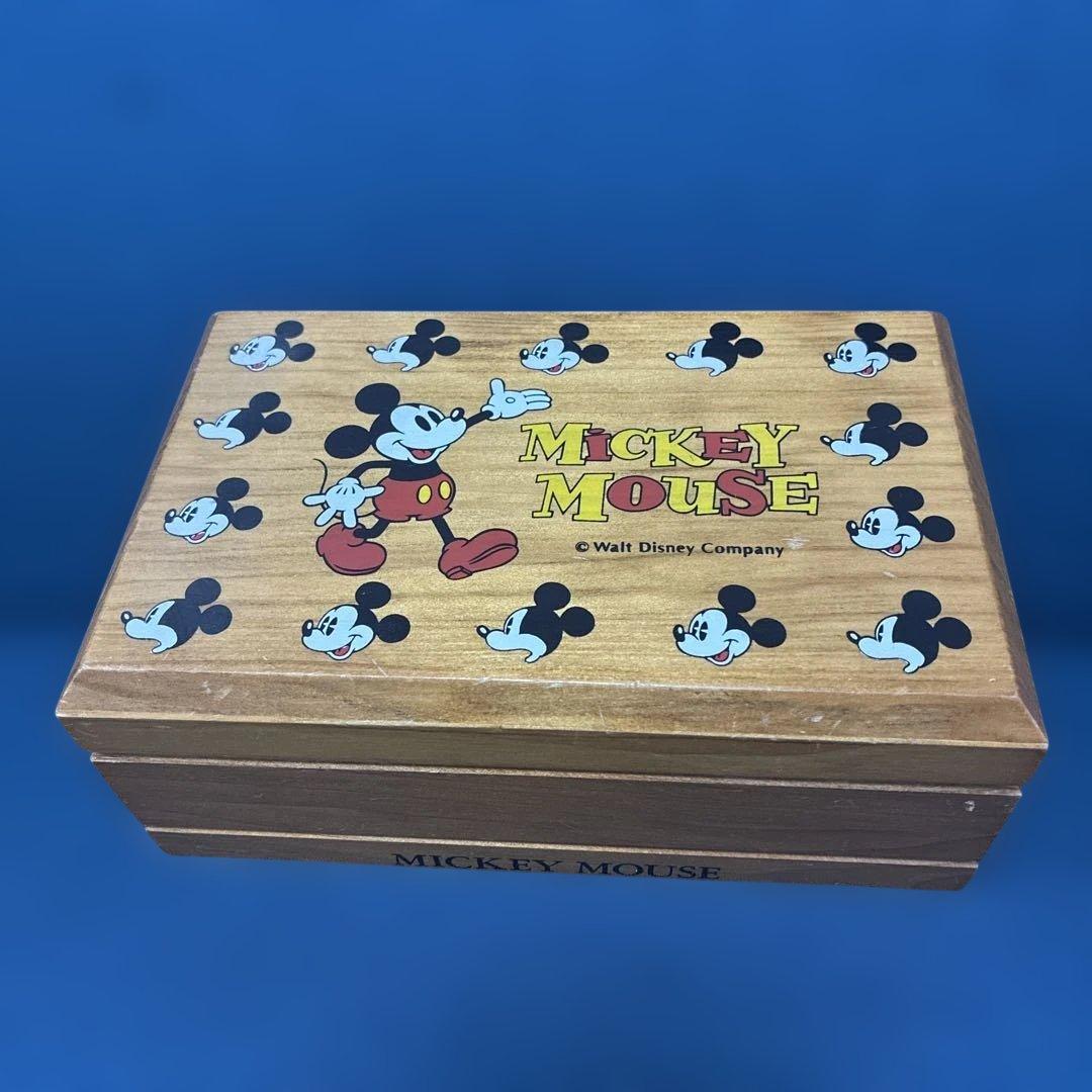 レア物 ミッキーマウス 木製オルゴールボックス - メルカリ