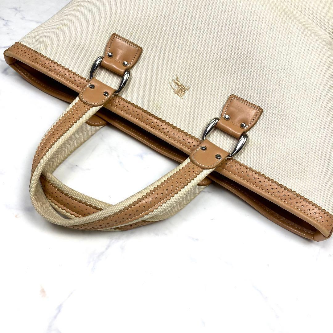 バーバリー ブルーレーベル トートバッグ ホースロゴ キャンバス