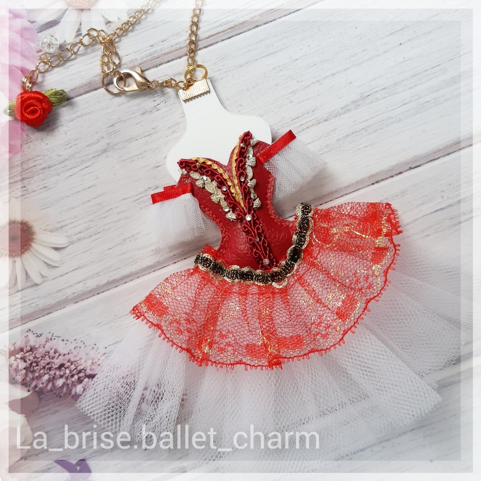 パキータのバッグチャーム バレエ衣装チュチュのミニチュア<受注作品