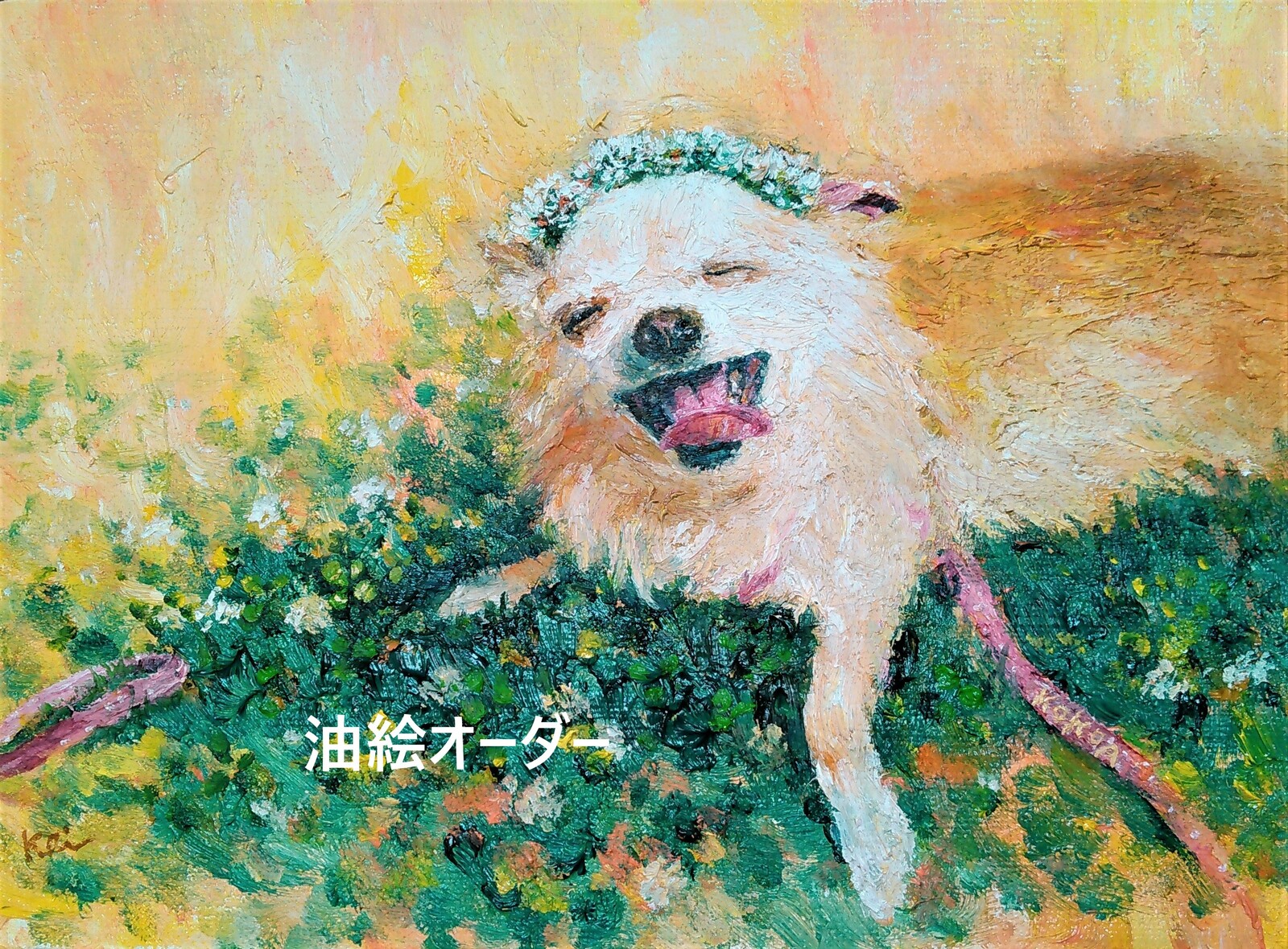 💛犬ねこ油絵オーダー💛わんちゃん猫ちゃんの油絵(原画)作品掲載NGの方