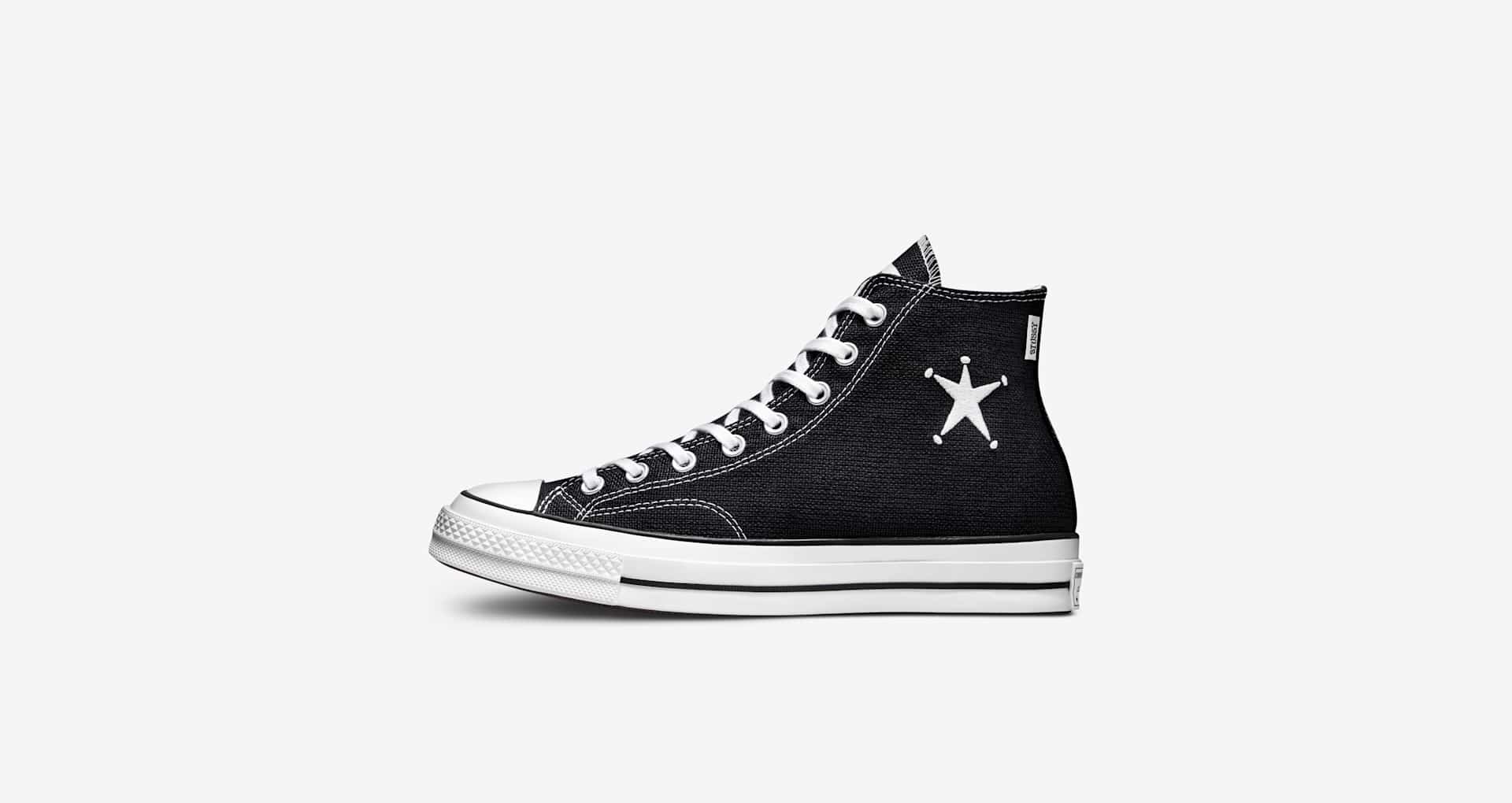 Converse x Stüssy Chuck 70 'Black and White' (A01765C-001) Release