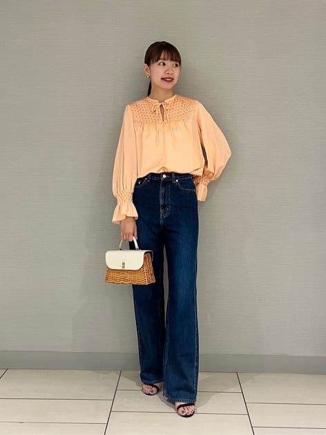 コットンシルクサテン アートタックブラウス｜トゥモローランド 公式通販