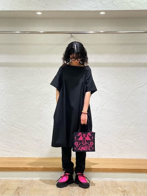 Standard W/Gabardine Barrel Dress(S Black): LIMI feu｜THE SHOP