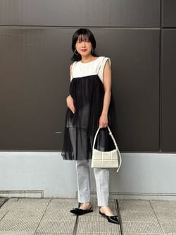 AEWEN MATOPH＞チュール プリーツ キャミソール ワンピース