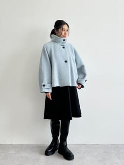 EMMEL REFINES＞EM Vキリカエ ミニ Aライン ワンピース