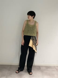 6(ROKU)＞コットン チノ パンツ ブラック