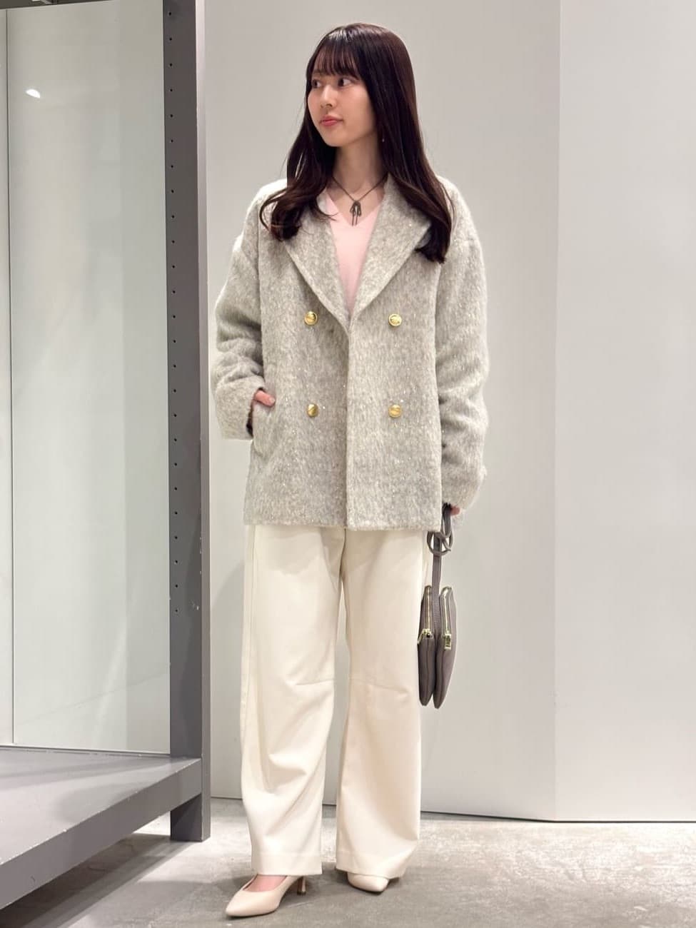 追加4】【一部店舗限定】ラメシャギースライバーPコート/ピーコート