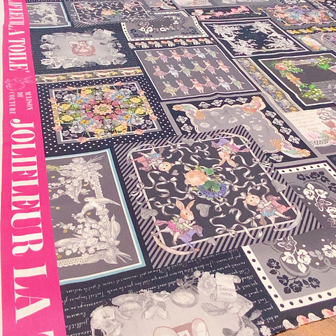 Maison de Couture】トイトイ・パッチワーク柄 Black | jolifleur-handmade