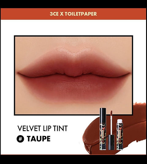 3CE X TOILETPAPER] 3CE VELVET LIP TINT | Beautyland by Emma