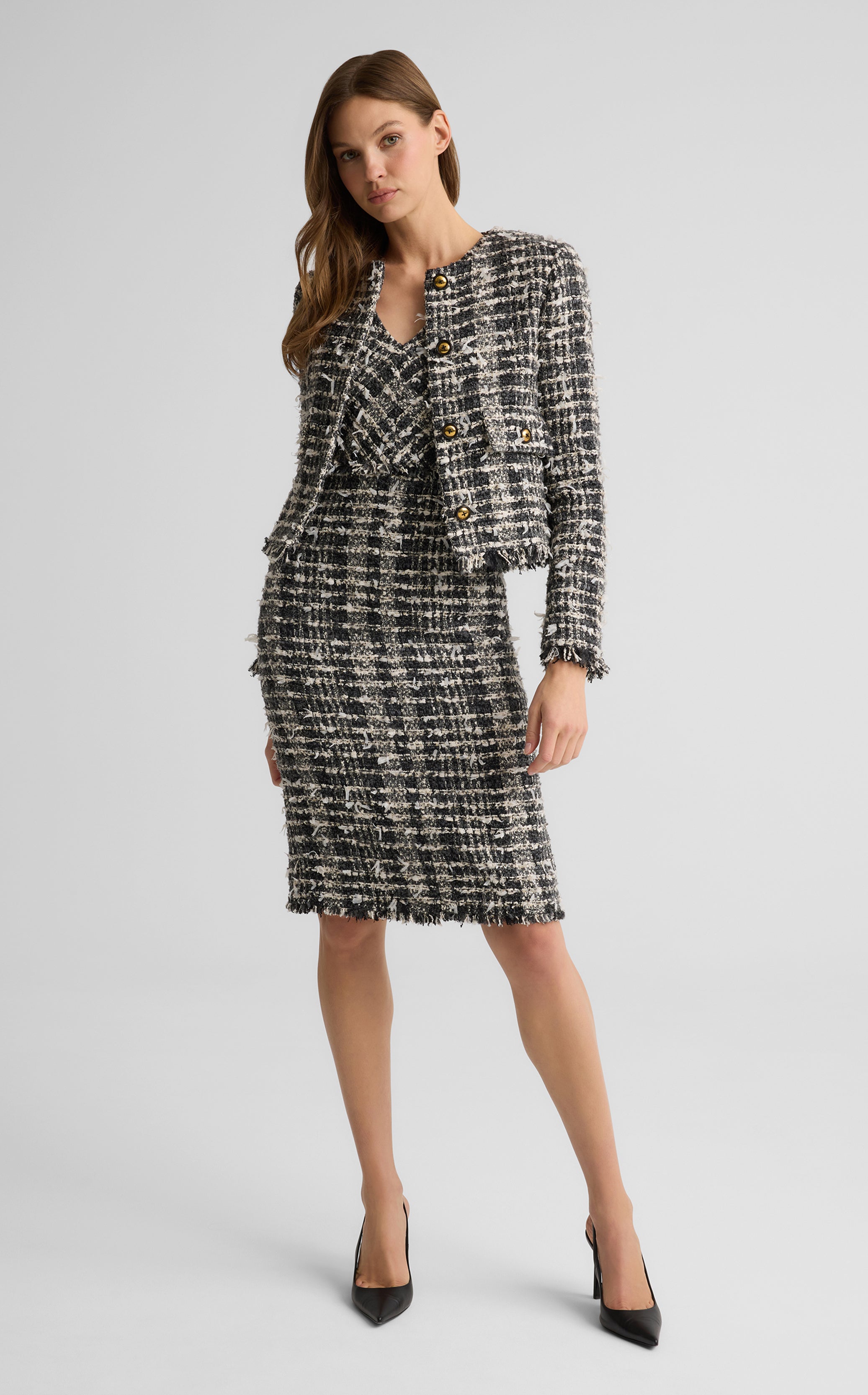 Vivi Dress in Topanga Tweed | St. John Knits