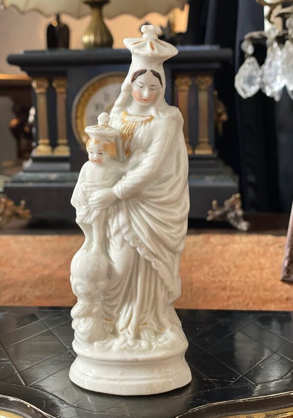 聖母子像 フランス アンティーク ノートルダム・デ・ヴィクトワール 白