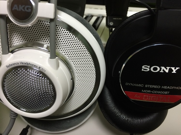 SONY MDR-CD900STとAKG K701を比較してみた【モニターヘッドフォン比較